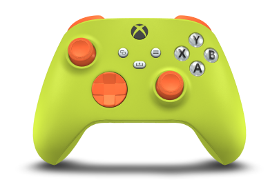 Xbox Wireless Controller - Corps: Electric Volt, BMD: Zest Orange, Joysticks: Zest Orange