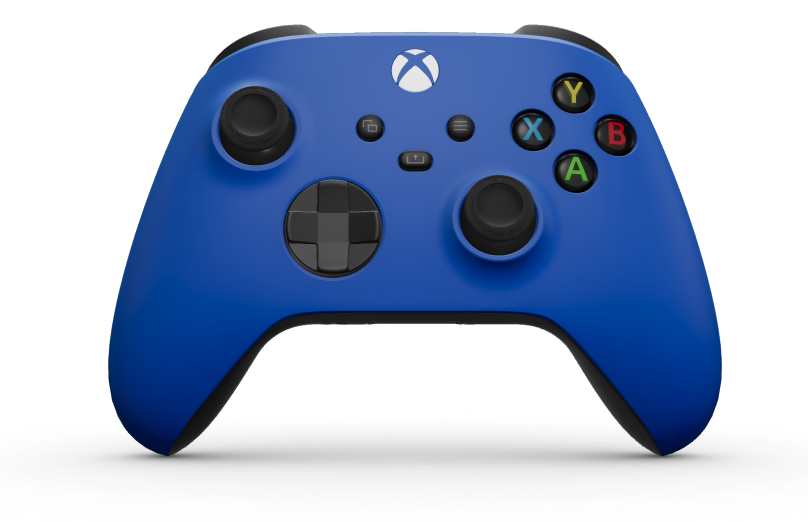 Xbox Wireless Controller - 몸체: 쇼크 블루, 방향 패드: 카본 블랙, 엄지스틱: 카본 블랙