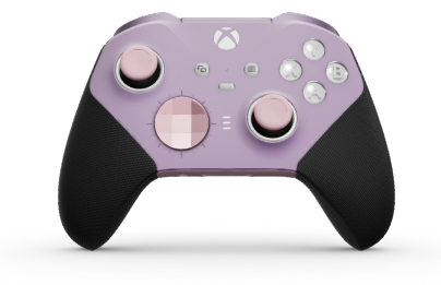 Xbox Elite Wireless Controller Series 2 - Core - 本体: ソフト パープル + ラバー加工のグリップ, D パッド: ファセット、ソフト ピンク (メタル), 背面: ソフト ピンク + ラバー加工のグリップ