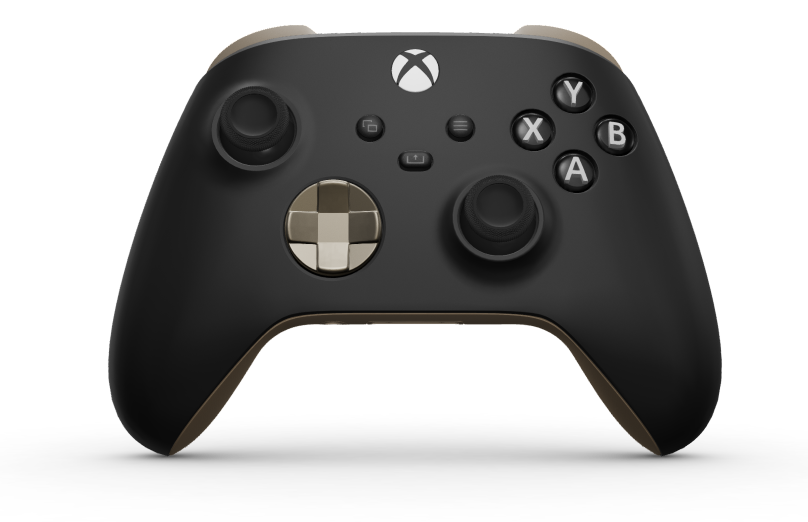 Xbox Wireless Controller - Framsida: Kolsvart, Styrknappar: Ökenbrun (metallic), Styrspakar: Kolsvart