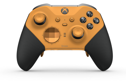 Xbox Elite Wireless Controller Series 2 - Core - Body: Soft Orange + Rubberized Grips, D-pad: Facet, Soft Orange (Metal), Back: Soft Orange + Rubberized Grips