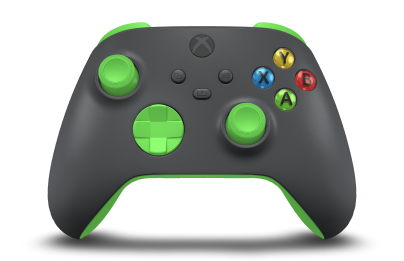 Xbox Wireless Controller - Body: Storm Grey, D-Pads: Velocity Green, Thumbsticks: Velocity Green