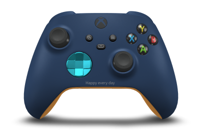 Xbox Wireless Controller - Framsida: Midnattsblå, Styrknappar: Dragonfly Blue (metallic), Styrspakar: Kolsvart