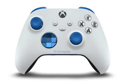 Xbox Wireless Controller - Corps: Robot White, BMD: Photon Blue (métallique), Joysticks: Shock Blue