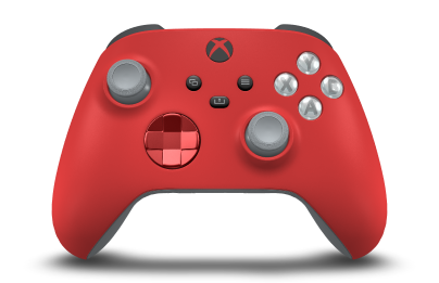 Xbox Wireless Controller - Korpus: Pulsująca czerwień, Pady kierunkowe: Oxide Red (Metallic), Drążki: Popielata szaroÅ›Ä‡
