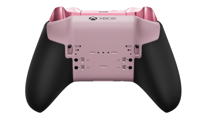 Xbox Elite Wireless Controller Series 2 - Core - Corpo: Rosa Tenue + Impugnature gommate, Croce direzionale: Sfaccettata, Rosa tenue (Metallo), Retro: Rosa Tenue + Impugnature gommate