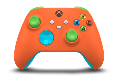 Xbox Wireless Controller - Corps: Zest Orange, BMD: Dragonfly Blue, Joysticks: Velocity Green