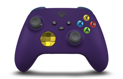 Xbox Wireless Controller - Body: Astral Purple, D-Pads: Lightning Yellow (Metallic), Thumbsticks: Storm Grey
