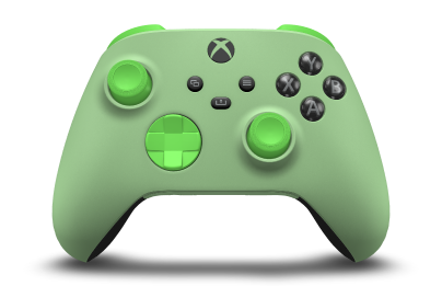 Xbox Wireless Controller - Corpo: Verde suave, Botões Direcionais: Verde Veloz, Manípulos Analógicos: Verde Veloz