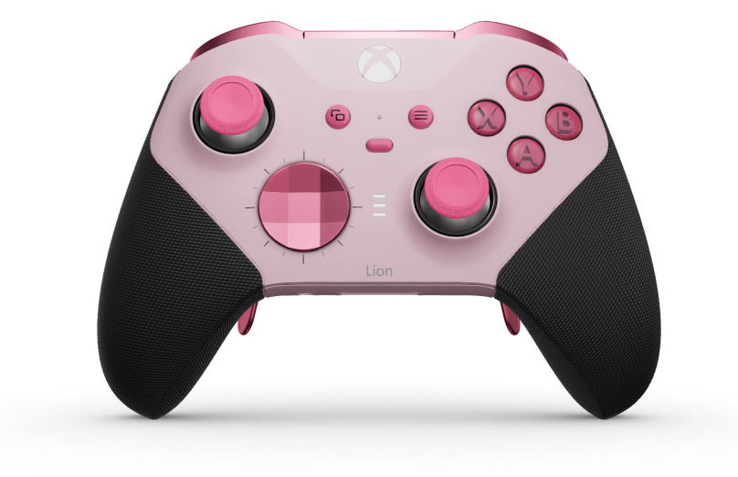 Xbox Elite Wireless Controller Series 2 - Core - Body: Soft Pink + Rubberized Grips, D-pad: Faceted, Deep Pink (Metal), Back: Soft Pink + Rubberized Grips