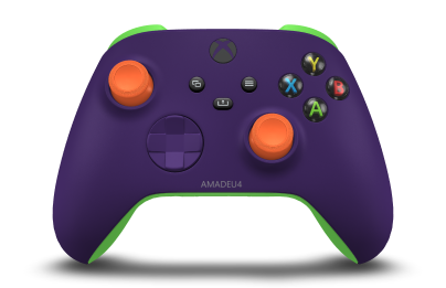 Xbox Wireless Controller - Corpo: Roxo Astral, Botões Direcionais: Roxo Astral, Manípulos Analógicos: Laranja Vibrante