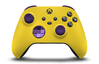Xbox Wireless Controller - Body: Lighting Yellow, D-Pads: Astral Purple (Metallic), Thumbsticks: Astral Purple