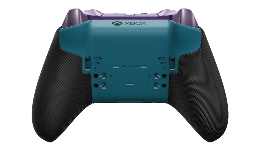 Xbox Elite Wireless Controller Series 2 - Core - Body: Mineral Blue + Rubberized Grips, D-pad: Faceted, Soft Purple (Metal), Back: Mineral Blue + Rubberized Grips