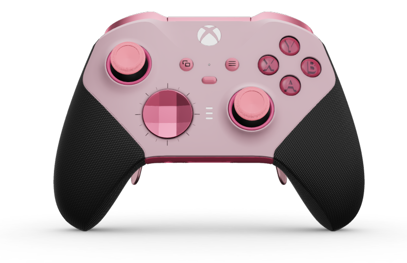 Xbox Elite Wireless Controller Series 2 - Core - Hoveddel: Blød pink + gummigreb, D-blok: Facetteret, pink (metal), Bagside: Dyb pink + gummigreb