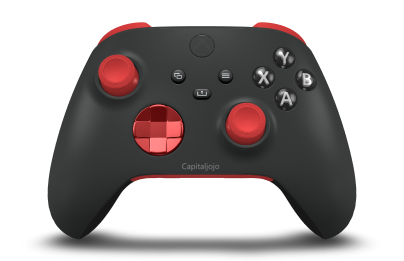 Xbox Wireless Controller - Corps: Carbon Black, BMD: Pulse Red (métallique), Joysticks: Pulse Red