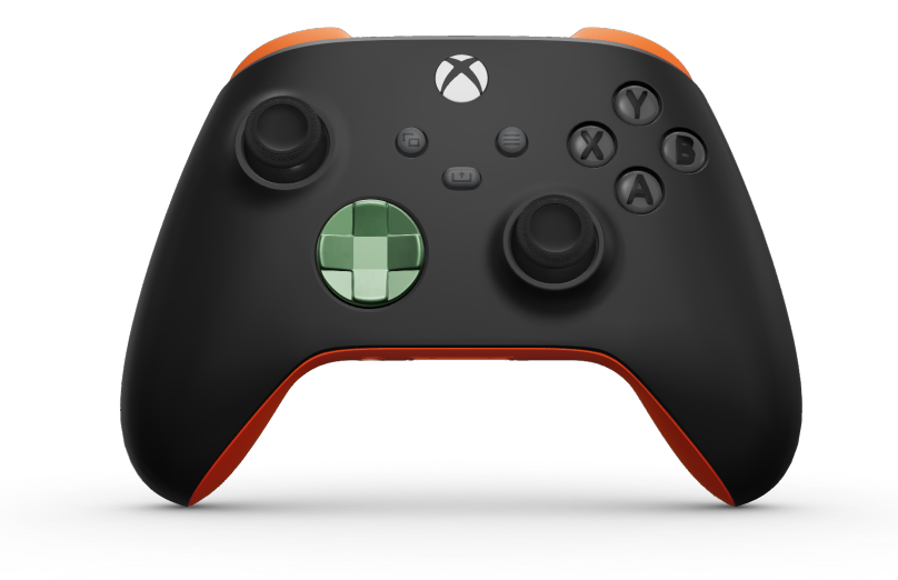 Xbox Wireless Controller - Hoofdtekst: Carbon Black, D-Pads: Zachtgroen (metallic), Duimsticks: Carbon Black