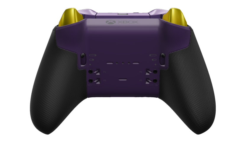 Xbox Elite Wireless Controller Series 2 - Core - Hoveddel: Astrallilla + gummigreb, D-blok: Facetteret, guldfarvet (metal), Bagside: Astrallilla + gummigreb