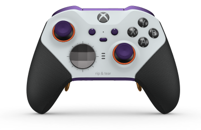 Xbox Elite Wireless Controller Series 2 - Core - Framsida: Robot White + gummerat grepp, Styrknapp: Facett, Storm Gray (Metall), Baksida: Astral Purple + gummerat grepp