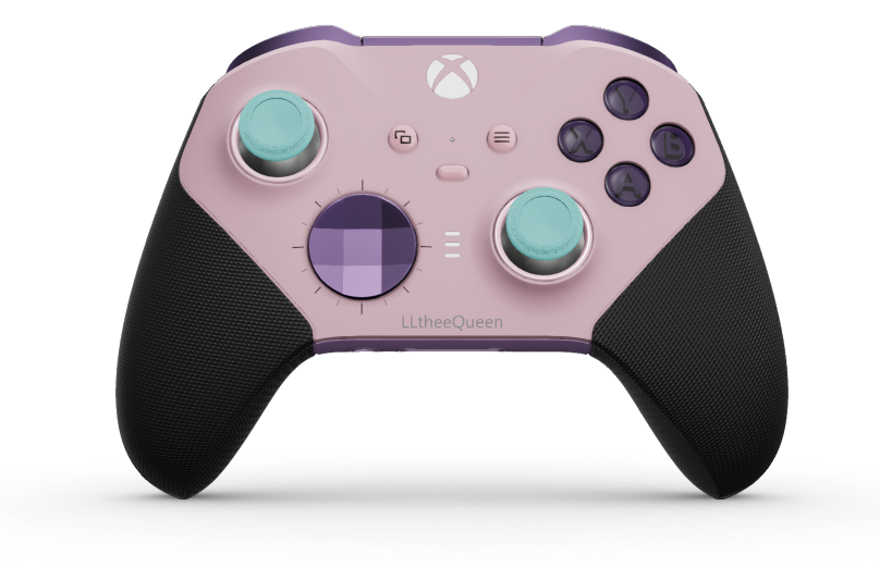 Xbox Elite Wireless Controller Series 2 - Core - Behuizing voorzijde: Zacht roze + rubberen handvatten, D-pad: Gefacetteerd, astralpaars (metaal), Behuizing achterzijde: Zacht paars + rubberen handvatten