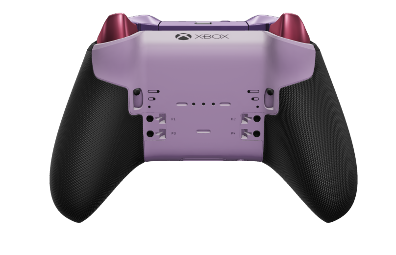 Xbox Elite Wireless Controller Series 2 - Core - Corps: Soft Pink + poignées caoutchoutées, BMD: À facettes, Astral Purple (métal), Arrière: Soft Purple + poignées caoutchoutées