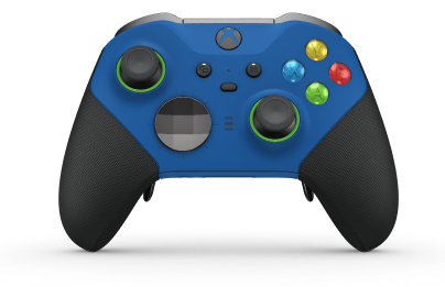 Xbox Elite Wireless Controller Series 2 - Core - Body: Shock Blue + Rubberised Grips, D-pad: Facet, Storm Grey (Metal), Back: Shock Blue + Rubberised Grips