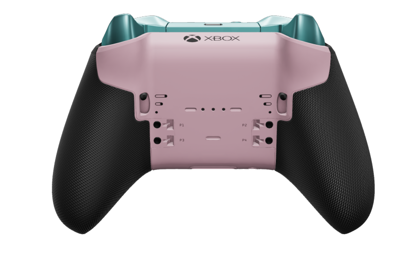 Xbox Elite Wireless Controller Series 2 - Core - Σώμα: Απαλό ροζ + Λαβές από καουτσούκ, Πληκτρολόγιο κατεύθυνσης: Πολύπλευρο, γαλάζιο (Μεταλλικό), Πίσω: Απαλό ροζ + Λαβές από καουτσούκ