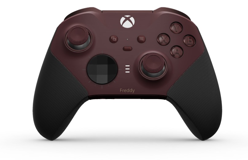 Xbox Elite Wireless Controller Series 2 - Core - Corps: Garnet Red + poignées caoutchoutées, BMD: À facettes, Carbon Black (métal), Arrière: Garnet Red + poignées caoutchoutées