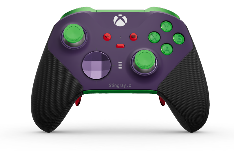Xbox Elite Wireless Controller Series 2 - Core - Body: Astral Purple + Rubberized Grips, D-pad: Faceted, Astral Purple (Metal), Back: Velocity Green + Rubberized Grips
