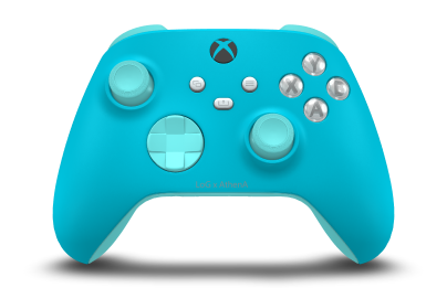 Xbox draadloze controller - Body: Dragonfly Blue, D-Pads: Glacier Blue, Thumbsticks: Glacier Blue