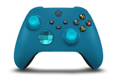 Xbox Wireless Controller - Body: Mineral Blue, D-Pads: Dragonfly Blue (Metallic), Thumbsticks: Dragonfly Blue