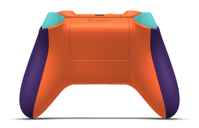 Xbox Wireless Controller - Framsida: Rymdlila, Styrknappar: Apelsinzest, Styrspakar: Glaciärblå