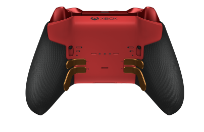 Xbox Elite Wireless Controller Series 2 - Core - Body: Pulse Red + Rubberized Grips, D-pad: Facet, Soft Orange (Metal), Back: Pulse Red + Rubberized Grips