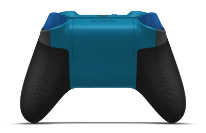 Xbox draadloze controller - Hoofdtekst: Storm Grey, D-Pads: Mineraalblauw, Duimsticks: Shockblauw
