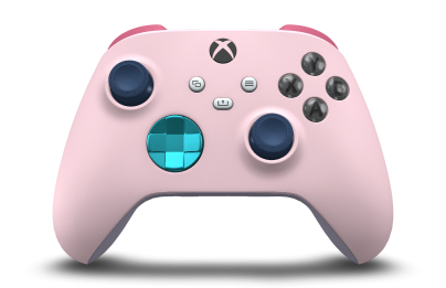 Xbox Wireless Controller - Body: Soft Pink, D-Pads: Dragonfly Blue (Metallic), Thumbsticks: Midnight Blue