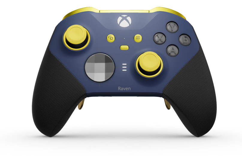 Xbox Elite Wireless Controller Series 2 – Core - Tělo: Modrá Midnight Blue + pogumované rukojeti, Směrový ovladač: Broušený, Storm Gray (kov), Zadní strana: Modrá Midnight Blue + pogumované rukojeti