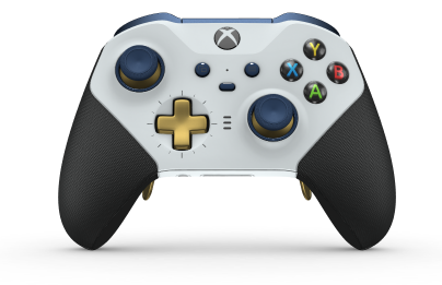 Xbox Elite Wireless Controller Series 2 - Core - Behuizing voorzijde: Robotwit + rubberen handvatten, D-pad: Cross, Gold Matte (Metal), Behuizing achterzijde: Robotwit + rubberen handvatten