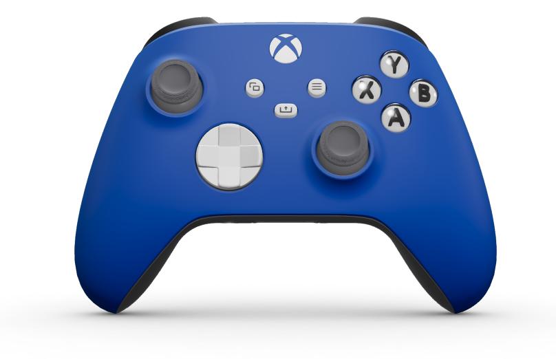 Xbox Wireless Controller - Body: Shock Blue, D-Pads: Robot White, Thumbsticks: Storm Gray