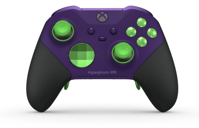 Xbox Elite Wireless Controller Series 2 - Core - Body: Astral Purple + Rubberized Grips, D-pad: Facet, Velocity Green (Metal), Back: Astral Purple + Rubberized Grips
