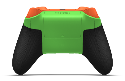 Xbox Wireless Controller - Corpo: Verde Veloz, Botões Direcionais: Laranja suave, Manípulos Analógicos: Laranja Vibrante
