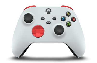 Xbox Wireless Controller - Body: Robot White, D-Pads: Pulse Red, Thumbsticks: Carbon Black