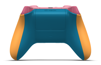 Xbox Wireless Controller - 몸체: 소프트 오렌지, 방향 패드: 레트로 핑크, 엄지스틱: 드래곤플라이 블루