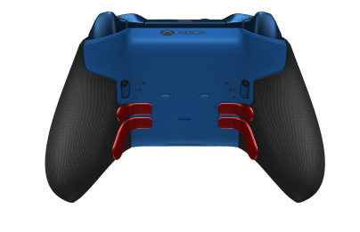 Xbox Elite Wireless Controller Series 2 - Core - Corps: Pulse Red + Rubberized Grips, BMD: Facette, Photon Blue (métal), Arrière: Shock Blue + Rubberized Grips
