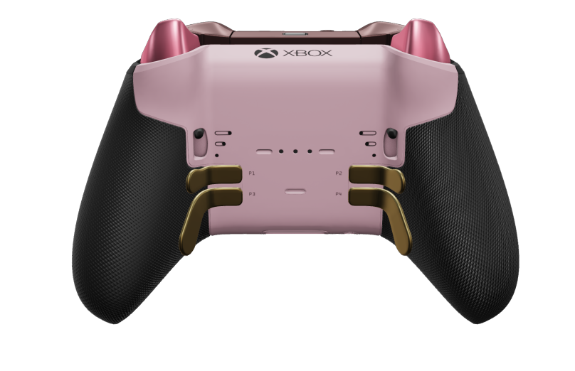 Xbox Elite Wireless Controller Series 2 - Core - Hoveddel: Blød pink + gummigreb, D-blok: Kryds, Granatrød (metal), Bagside: Blød pink + gummigreb
