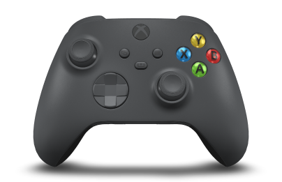 Controller with Storm Grey body, Storm Grey D-pad, and Storm Grey thumbsticks - front view