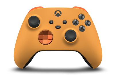 Xbox Wireless Controller - Body: Soft Orange, D-Pads: Zest Orange (Metallic), Thumbsticks: Carbon Black