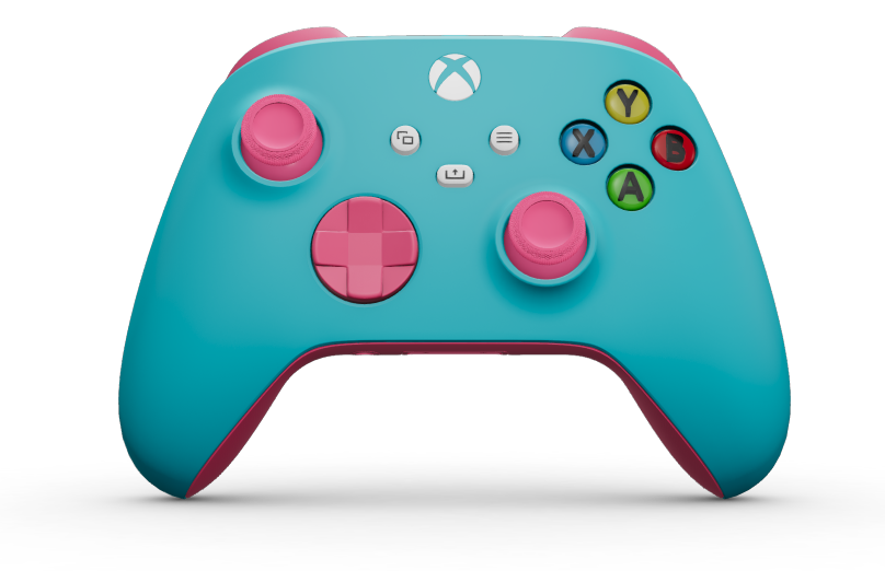 Xbox Wireless Controller - Body: Dragonfly Blue, D-Pads: Deep Pink, Thumbsticks: Deep Pink
