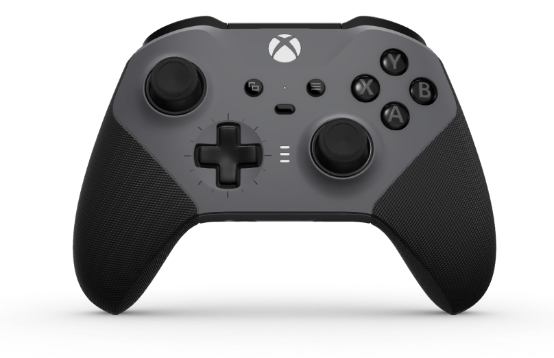 Xbox Elite Wireless Controller Series 2 - Core - Behuizing voorzijde: Stormgrijs + rubberen handvatten, D-pad: Cross, Carbon Black (Metal), Behuizing achterzijde: Stormgrijs + rubberen handvatten