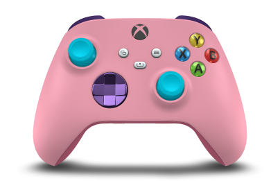 Xbox Wireless Controller - Body: Retro Pink, D-Pads: Astral Purple (Metallic), Thumbsticks: Dragonfly Blue