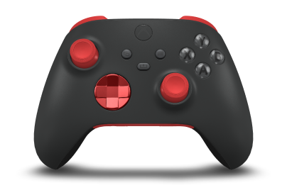 Xbox 無線控制器 - Body: Carbon Black, D-Pads: Oxide Red (Metallic), Thumbsticks: Pulse Red