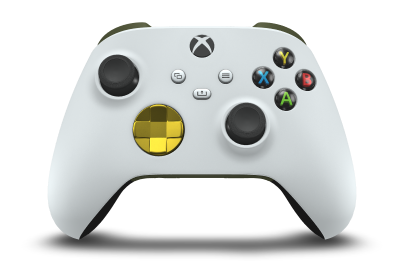 Xbox Wireless Controller - Body: Robot White, D-Pads: Lightning Yellow (Metallic), Thumbsticks: Carbon Black